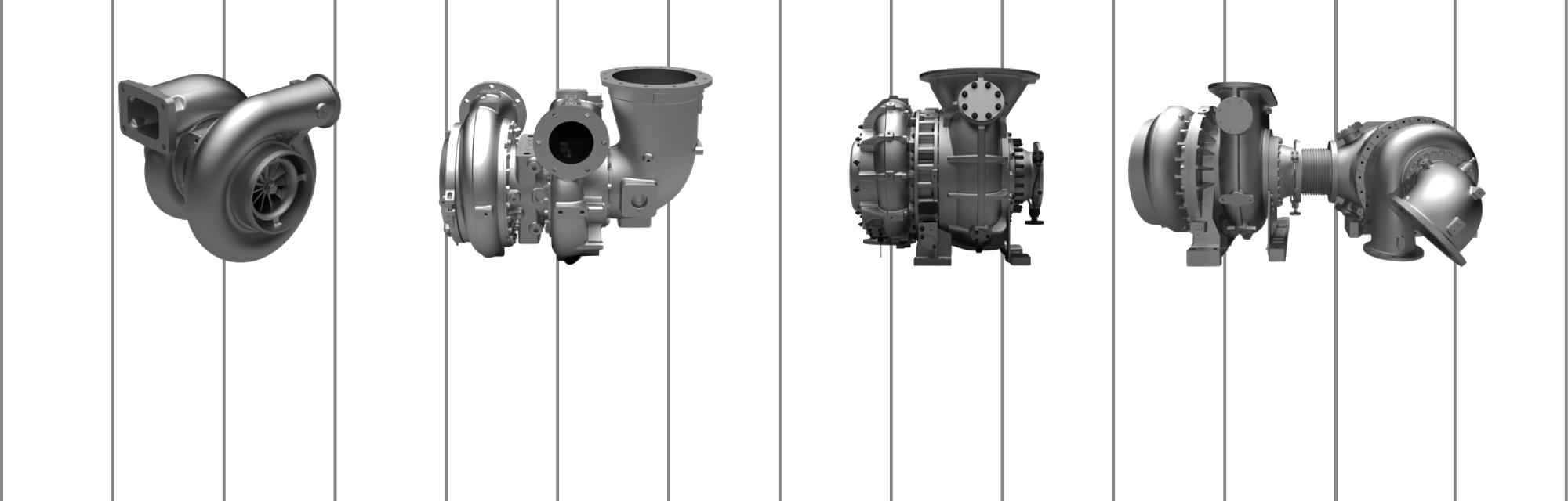 Napier radial and axial turbochargers by engine power output